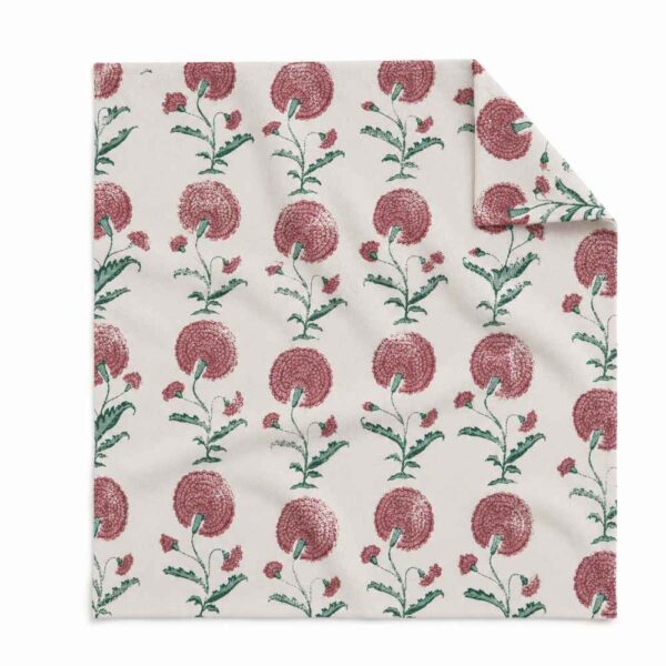 Block Print Scatter Cushion Cover - Poppy - Image 2